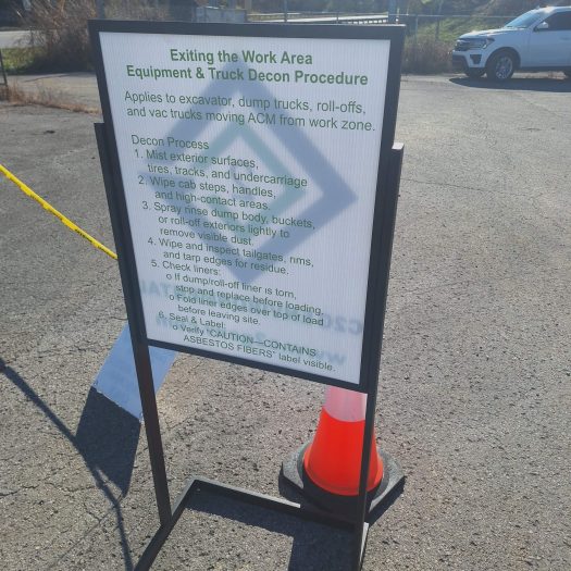 C2G Environmental safety sign for rules and procedure