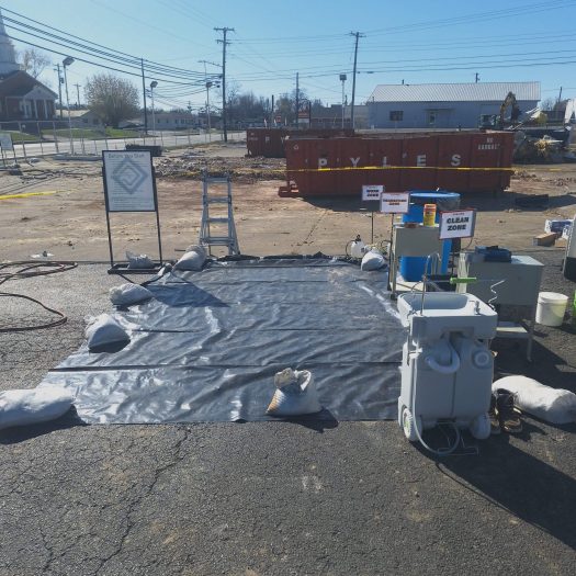 C2G Environmental safe zone to wash and prepare for work