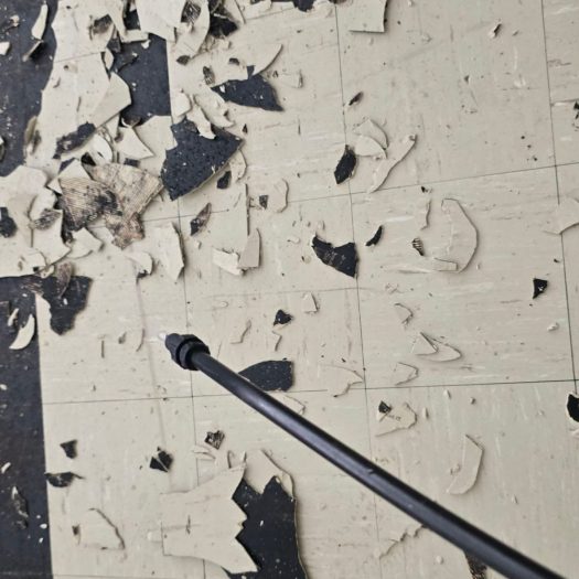 C2G Environmental during an asbestos tile abatement project