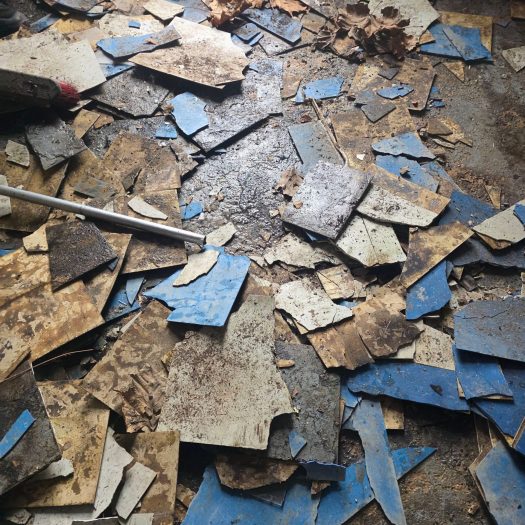 C2G Environmental during an asbestos tile abatement project